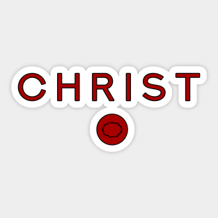Christ - Christian Symbol and Text Sticker